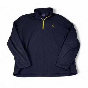 Polo Ralph Lauren Performance Quarter Zip Fleece Pullover – Men's XL Black